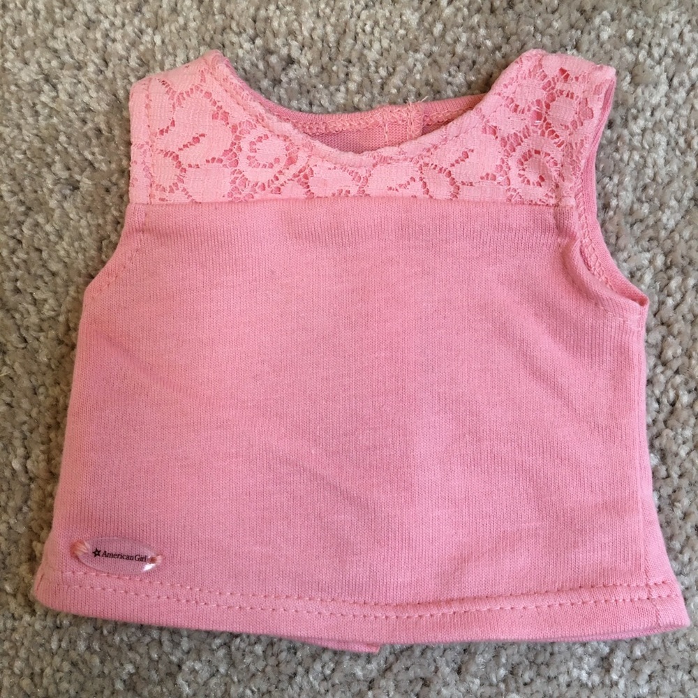 American Girl NEW Seashell lace tank top (pink)